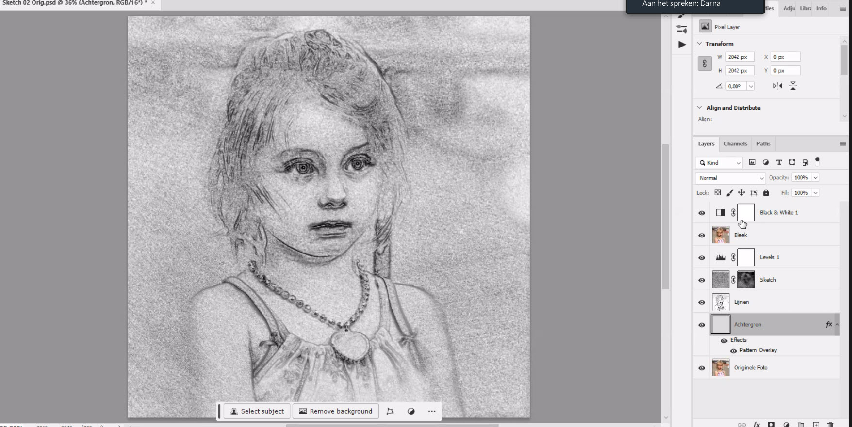 Photoshop meisje_sketch